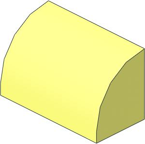 Brick  1 x  2 with Curved Top