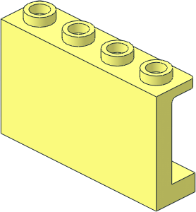 Panel  1 x  4 x  2 with Hollow Studs