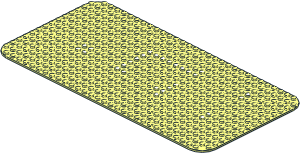 Baseplate 16 x 32 with Rounded Corners and Set 350 Dots Pattern