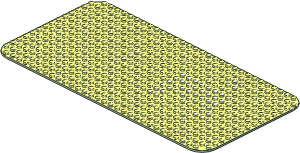 Baseplate 16 x 32 with Rounded Corners + Set 352 Dots Pattern