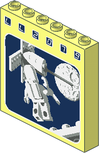 Brick  1 x  6 x  5 with Satellite Repair Pattern