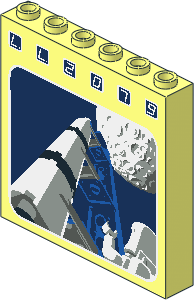 Brick  1 x  6 x  5 with Rocket Launch Pattern