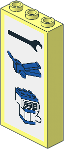 Brick  1 x  3 x  5 with Wrench, Jack, and Pump Pattern