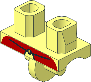 Minifig Hips with Shirttails Pattern