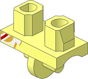 Minifig Hips with White and Gold Markings Pattern