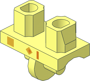 Minifig Hips with Gold Belt and Orange Cable Pattern