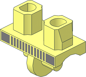 Minifig Hips with Silver Belt Pattern