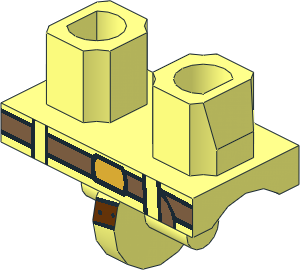 Minifig Hips with Holster and Belt Pattern