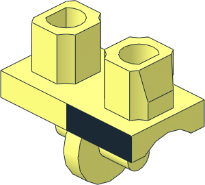 Minifig Hips with Harlequin Black Square Pattern