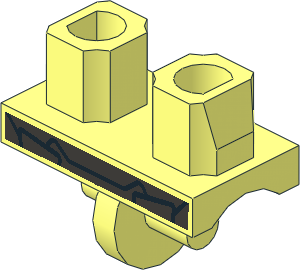 Minifig Hips with War Machine Armoured Suit Pattern