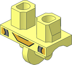 Minifig Hips with Iron Man Armoured Suit Mark XLII Pattern