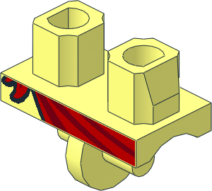 Minifig Hips with Red Tied Sash Pattern