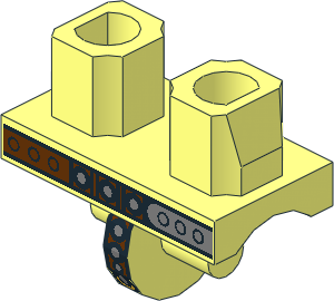 Minifig Hips with Red Roman Tunic and Belt Pattern