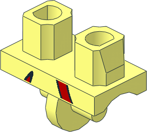 Minifig Hips with Red Coattails Pattern