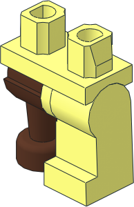 ~Minifig Hips and Legs with Wooden Leg (Obsolete)