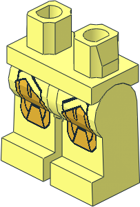 ~Minifig Hips and Legs with Iron Man Armoured Suit Mark VI Pattern (Obsolete)
