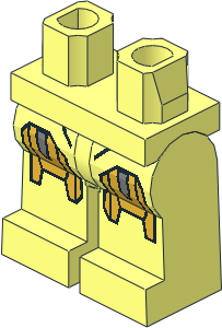 ~Minifig Hips and Legs with Iron Man Armoured Suit Mark VII Pattern (Obsolete)
