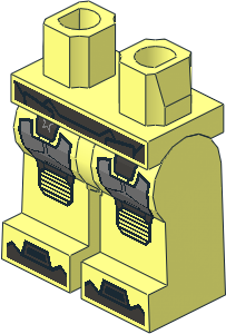 ~Minifig Hips and Legs with War Machine Armoured Suit Pattern (Obsolete)