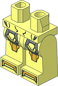 ~Minifig Hips and Legs with Iron Man Armoured Suit Mark XVII Pattern (Obsolete)