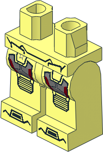 ~Minifig Hips and Legs with Iron Patriot Armoured Suit Pattern (Obsolete)