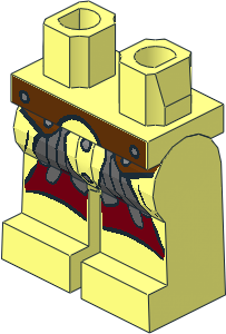 ~Minifig Hips and Legs with LOTR Leather Armour Pattern (Obsolete)