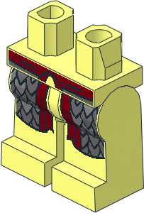 ~Minifig Hips and Legs with LOTR Scale Armour Pattern (Obsolete)
