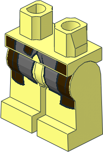 ~Minifig Hips and Legs with LOTR Coat, Shirttails and Belt Pattern (Obsolete)