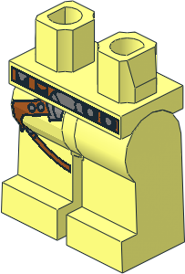 ~Minifig Hips and Legs with SW Gunbelt Pattern (Obsolete)