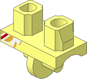 ~Minifig Hips with White and Gold Markings Pattern (Obsolete)