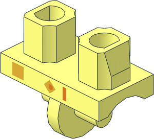 ~Minifig Hips with Gold Belt and Orange Cable Pattern (Obsolete)
