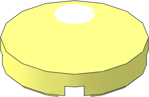 Tile  2 x  2 Round with Round Underside Stud with White Dot Pattern