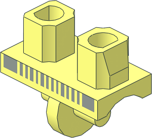 ~Minifig Hips with Silver Belt Pattern (Obsolete)