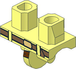 ~Minifig Hips with Holster and Belt Pattern (Obsolete)