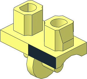 ~Minifig Hips with Harlequin Black Square Pattern (Obsolete)