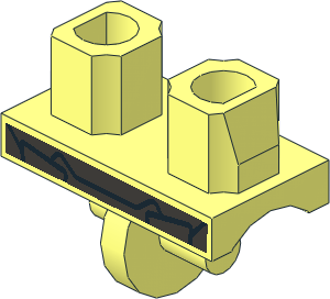 ~Minifig Hips with War Machine Armoured Suit Pattern (Obsolete)