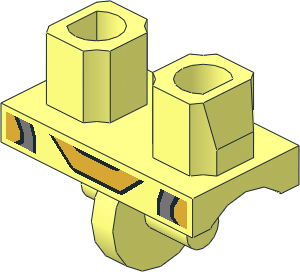 ~Minifig Hips with Iron Man Armoured Suit Mark XLII Pattern (Obsolete)