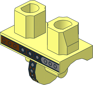 ~Minifig Hips with Red Roman Tunic and Belt Pattern (Obsolete)