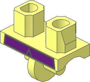 ~Minifig Hips with Purple Greatcoat Pattern (Obsolete)