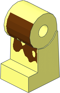 ~Minifig Leg Right with Rags Pattern (Obsolete)