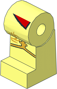 ~Minifig Leg Right with Shirttails, Gold Band and Fleur de Lis Pattern (Obsolete)