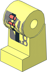 ~Minifig Leg Right with Silver Circuitry and Salmon Cable Pattern (Obsolete)