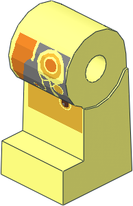 ~Minifig Leg Right with Golden Circuit Pattern (Obsolete)