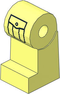 ~Minifig Leg Right with Buttoned Cargo Pocket Pattern (Obsolete)