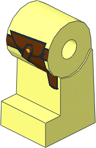 ~Minifig Leg Right with Holster and Belt Pattern (Obsolete)