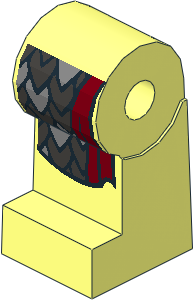 ~Minifig Leg Right with LOTR Scale Armour Pattern (Obsolete)