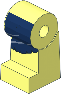 ~Minifig Leg Right with DarkBlue Loincloth Pattern (Obsolete)