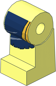 ~Minifig Leg Right with DarkBlue and Gold Loincloth Pattern (Obsolete)