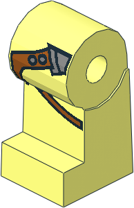 ~Minifig Leg Right with SW Gunbelt Pattern (Obsolete)