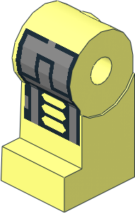 ~Minifig Leg Right with Robot Pattern (Obsolete)