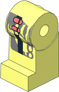~Minifig Leg Right with Salmon Cable Pattern (Obsolete)